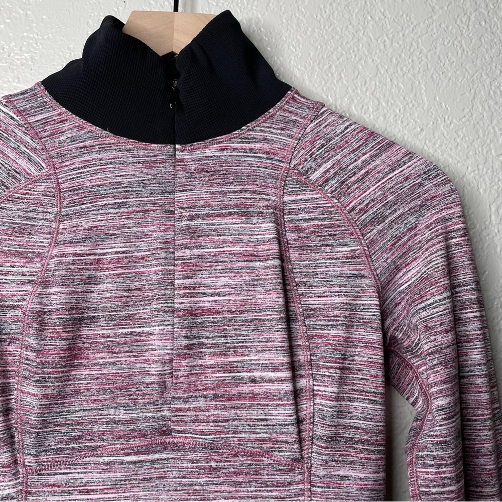 Lululemon Runderful 1/2 Zip Space Dye Camo Berry Rumble Multi Workout Jacket - Picture 6 of 13